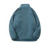 Men's Autumn Winter Coat Stand Collar Cotton Coat with Solid Color