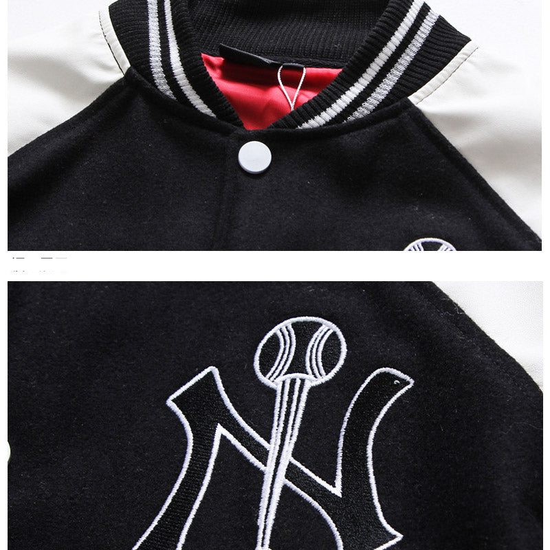 Yankee Letterman Jacket Outfit Senior Jackets Varsity Baseball College Coat Mlbny Baseball Uniform Jacket Loose plus Size Casual