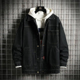 Spring and Autumn Denim Jacket Men's Jacket Plus Size Loose Men Denim Jacket