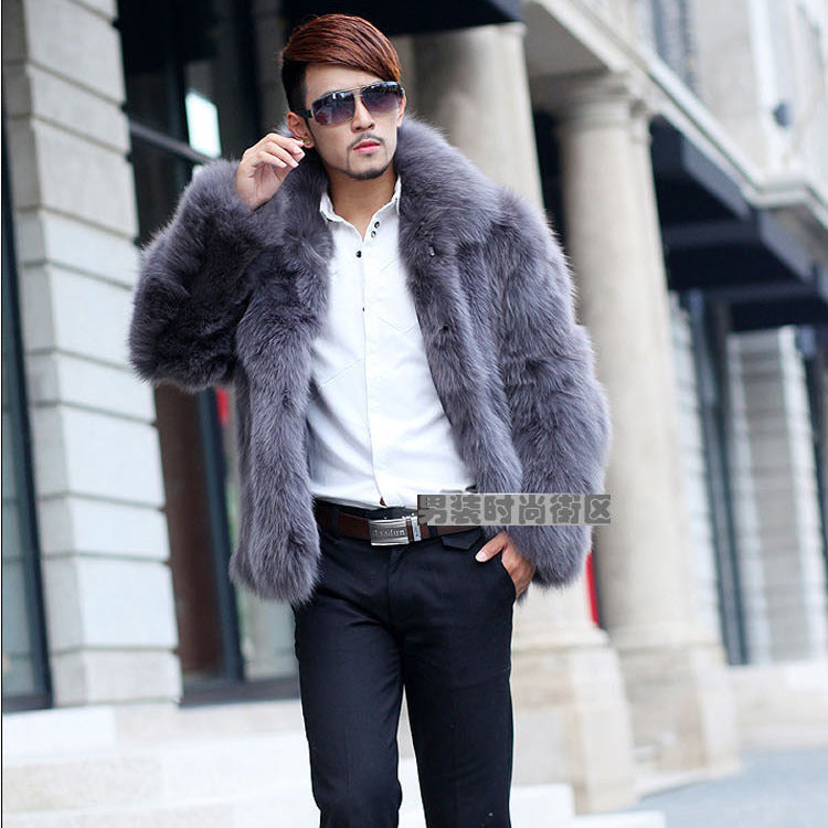 Beaver Coat Men's Coat Fox Fur Fur Men's Fur