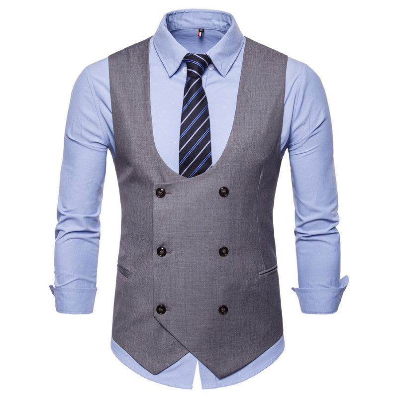 Mens Dress Vests Men's Vest Casual Jacket Business Waistcoat Fall Winter Men Leisure Suit