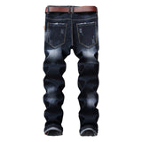 J Shaped Jeans New Men's Jeans Slim Straight Ripped Worn