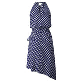 Beth Dutton Yellowstone Dresses Summer Spring Midi Dresses Polka-Dot Self-Tie Irregular Women's Dress