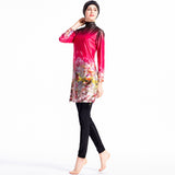 Burkini Muslim Swimwear Printed Swimsuit Conservative Swimwear