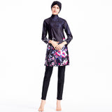 Burkini Muslim Swimwear Printed Swimsuit Conservative Three-Piece Suit