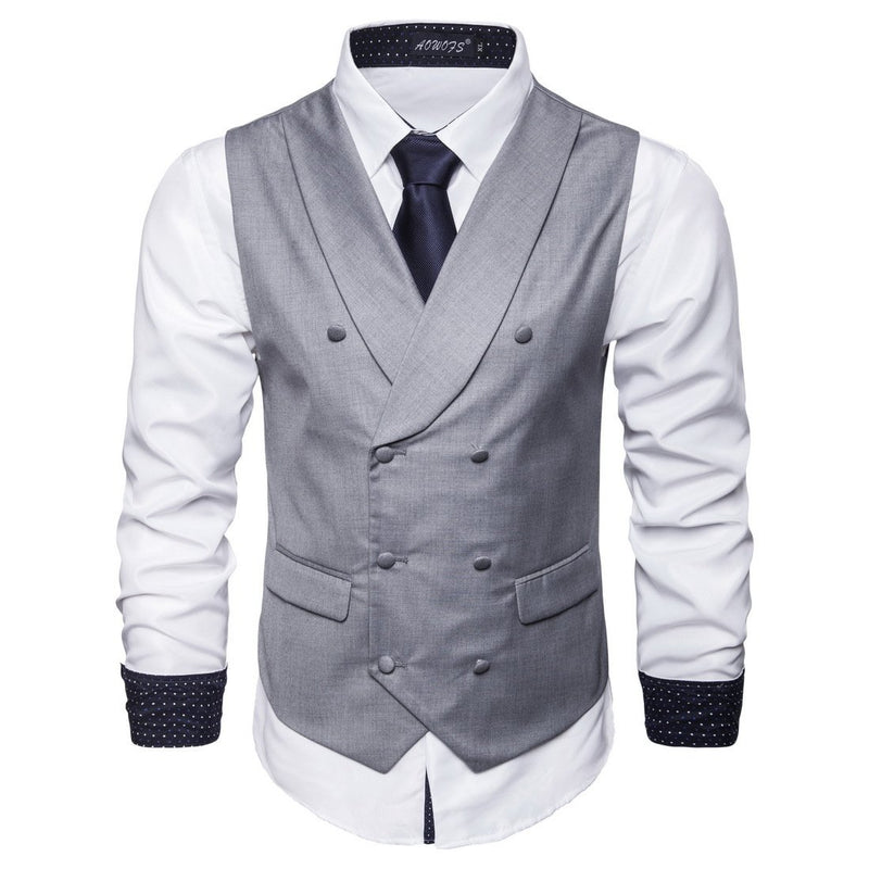 Men's Dress Vests Men's Vest Casual Jacket Business Waistcoat Men's Solid Color Vest Business Casual