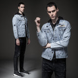 Cotton Solid Men's Denim Trucker Jacket Mens Spring Autumn Casual Slim Fit Bomber Jackets Men Jean Coat Mens Outwear Male Cowboy Clothes