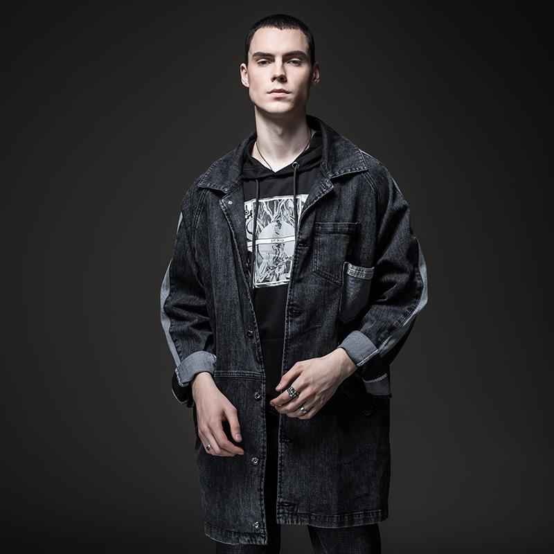 Cotton Solid Men's Denim Trucker Jacket Mens Spring Autumn Casual Slim Fit Bomber Jackets Denim Windbreaker