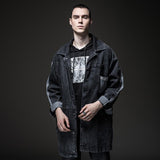 Cotton Solid Men's Denim Trucker Jacket Mens Spring Autumn Casual Slim Fit Bomber Jackets Denim Windbreaker