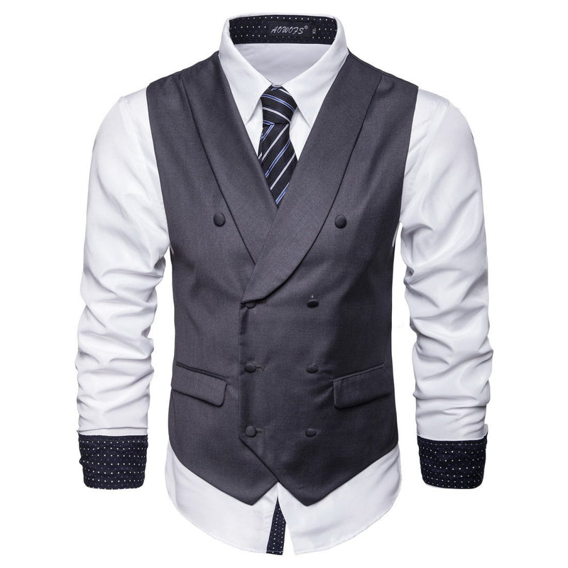 Men's Dress Vests Men's Vest Casual Jacket Business Waistcoat Men's Solid Color Vest Business Casual