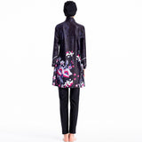 Burkini Muslim Swimwear Printed Swimsuit Conservative Three-Piece Suit