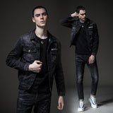 Cotton Solid Men's Denim Trucker Jacket Mens Spring Autumn Casual Slim Fit Bomber Jackets Men Jean Coat Mens Outwear Male Cowboy Versatile