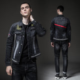 Cotton Solid Men's Denim Trucker Jacket Mens Spring Autumn Casual Slim Fit Bomber Jackets Men Jean Coat Mens Outwear Male Cowboy Slim