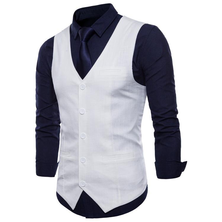 Tuxedo Vests Men Suit Vest Spring Concise Men's Casual Vest