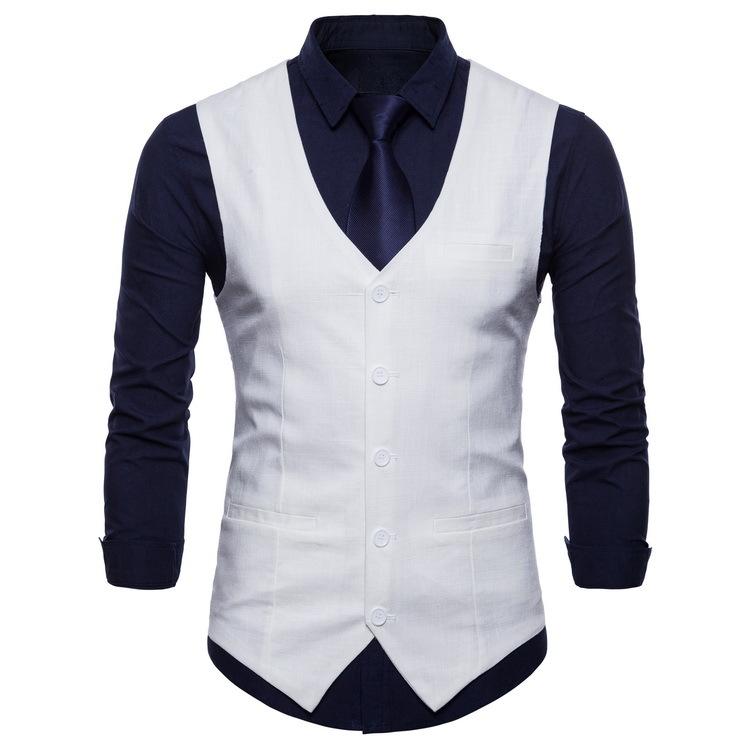 Tuxedo Vests Men Suit Vest Spring Concise Men's Casual Vest