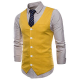 Tuxedo Vests Men Suit Vest Spring Concise Men's Casual Vest