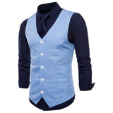 Tuxedo Vests Men Suit Vest Spring Concise Men's Casual Vest