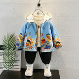 Toddler Boys Jackets Small Yellow Duck Boys Autumn Clothing Baseball Uniform Jacket Children