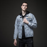 Cotton Solid Men's Denim Trucker Jacket Mens Spring Autumn Casual Slim Fit Bomber Jackets Men Jean Coat Mens Outwear Male Cowboy Clothes