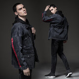 Cotton Solid Men'S Denim Trucker Jacket Mens Spring Autumn Casual Slim Fit Bomber Jackets Men Jean Coat Mens Outwear Male Cowboy Denim Jacket