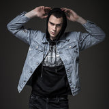 Cotton Solid Men's Denim Trucker Jacket Mens Spring Autumn Casual Slim Fit Bomber Jackets Men Jean Coat Mens Outwear Male Cowboy Autumn