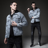 Cotton Solid Men's Denim Trucker Jacket Mens Spring Autumn Casual Slim Fit Bomber Jackets Men Jean Coat Mens Outwear Male Cowboy Autumn