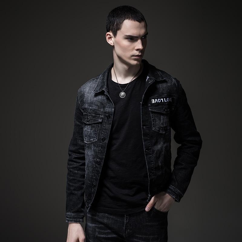 Cotton Solid Men's Denim Trucker Jacket Mens Spring Autumn Casual Slim Fit Bomber Jackets Men Jean Coat Mens Outwear Male Cowboy Versatile