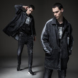 Cotton Solid Men's Denim Trucker Jacket Mens Spring Autumn Casual Slim Fit Bomber Jackets Denim Windbreaker