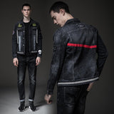 Cotton Solid Men's Denim Trucker Jacket Mens Spring Autumn Casual Slim Fit Bomber Jackets Men Jean Coat Mens Outwear Male Cowboy Slim