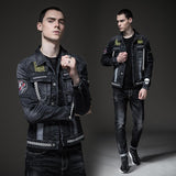 Cotton Solid Men's Denim Trucker Jacket Mens Spring Autumn Casual Slim Fit Bomber Jackets Men Jean Coat Mens Outwear Male Cowboy Fall Winter