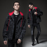 Cotton Solid Men's Denim Trucker Jacket Mens Spring Autumn Casual Slim Fit Bomber Jackets Men Jean Coat Mens Outwear Male Cowboy Jacket Jeans