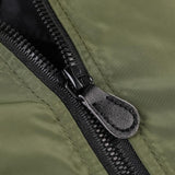 Men Fit Bomber Jacket Windbreaker Moto Street Coat Men's Casual Solid Color Stand Collar Flight Jacket