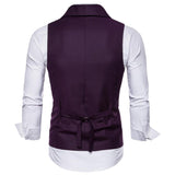 Tuxedo Vests Men Suit Vest Men's Casual Solid Color Double Breasted Vest Autumn