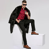 Beaver Coat Men Fall Winter Men Coat plus Size Casual Trench Coat