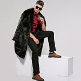 Beaver Coat Men Fall Winter Men Coat plus Size Casual Trench Coat