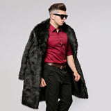 Beaver Coat Men Fall Winter Men Coat plus Size Casual Trench Coat