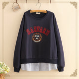 Harvard Sweatshirt Autumn Long Sleeve T-shirt for Women