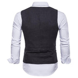 Mens Dress Vests Men's Vest Casual Jacket Business Waistcoat Men's Suit Vest Casual and Comfortable