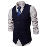 Tuxedo Vests Men Suit Vest Men's Corduroy Single-Breasted Vest Men's Suit Vest
