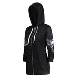 Skull Hoodie Spring and Autumn Print Hooded Long Sleeve Sweater Skull Coat