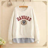 Harvard Sweatshirt Autumn Long Sleeve T-shirt for Women