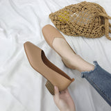 Nude Chunky Heel