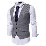 Mens Dress Vests Men's Vest Casual Jacket Business Waistcoat Men's Suit Vest Casual and Comfortable
