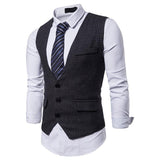 Mens Dress Vests Men's Vest Casual Jacket Business Waistcoat Men's Suit Vest Casual and Comfortable