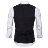 Tuxedo Vests Men Suit Vest Men's Corduroy Single-Breasted Vest Men's Suit Vest