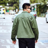 Cotton Solid Men's Denim Trucker Jacket Mens Spring Autumn Casual Slim Fit Bomber Jackets Men Jean Coat Men