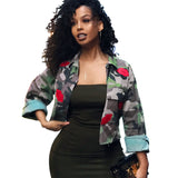 Nina Parker Camo Jacket Camouflage Element Shirt Jacket for Women