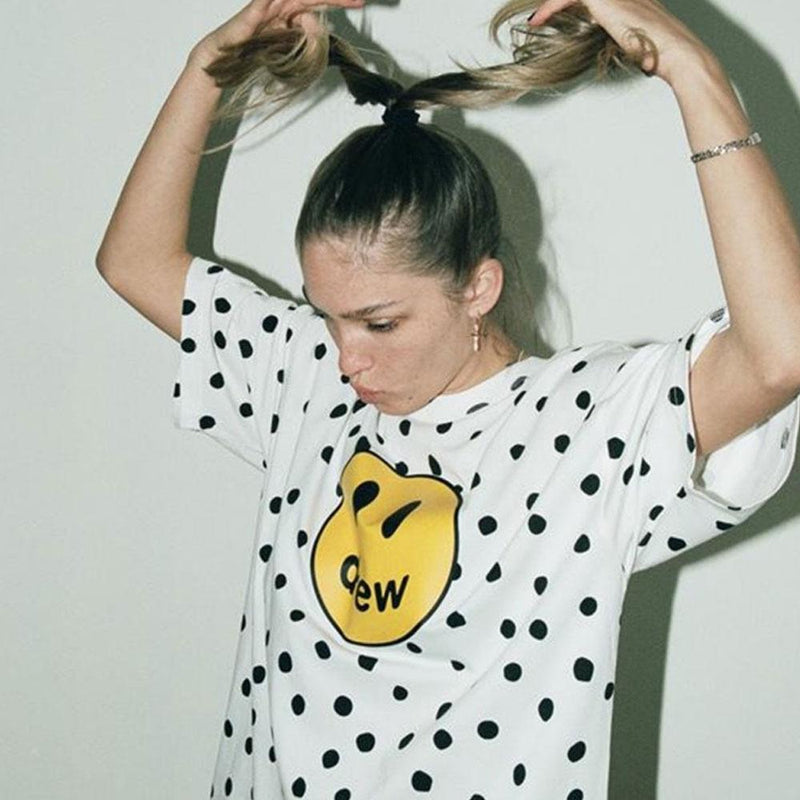 Justin Bieber Drew House High Street Smiley Face Short Sleeve Printed Men and Women Loose Casual White Couple Wear