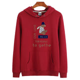 Slogan Graphic Hoodie Men's Pullover Coat Hooded Terry Cartoon Print Sweatshirt