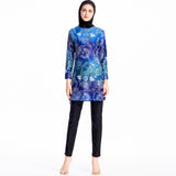 Burkini Muslim Swimwear Printed Swimsuit Sports Conservative Swimsuit